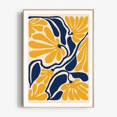 Mattise Inspired Art, Abstract Botanical Art, Matisse Inspired, Vintage Inspired Art, Flower Poster, Abstract Botanical, Poster Abstract, Surf Art, Boho Art