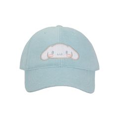 Indulge in the charm of this women’s blue Cinnamoroll baseball cap, featuring intricately embroidered art of Cinnamoroll’s face. The adjustable buckle on the back of the hat ensures a perfect, personalized fit, enhancing both style and comfort. Crafted from high-quality polyester terry cloth fabric, this cap guarantees durability and a touch of luxury. For easy care, hand wash it in cold water and lay it flat to dry, preserving its vibrant design and quality. Blue Cinnamoroll, Purple Bucket Hat, Character Head, Blue Baseball Cap, Blue Bucket Hat, Hello Kitty Merchandise, Head Art, Smokey The Bears, Fun Crafts To Do