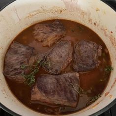 beef stew in a pot on the stove