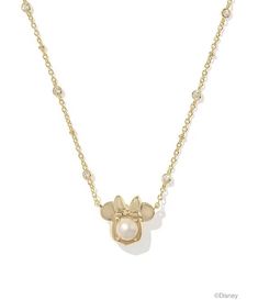 Kendra Scott Disney / Kendra Scott Gold Minnie Mouse Short Pendant Necklace | Dillard's Kendra Scott Silver, Short Pendant Necklace, Disney Fashion, Pearl Pendant Necklace, Disney Style, Dillard's, Kendra Scott, Pearl Pendant, Pearl White