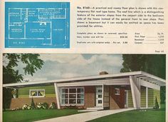 an advertisement for a house in the 1950's