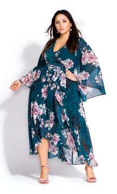 Jade Blossom Maxi Dress - jade Red And Black Flannel, Big Size Dress, Gorgeous Maxi Dresses, Black Party Dresses, Plus Size Maxi, Floral Print Maxi Dress, Floral Print Maxi, Plus Size Kleidung, Plus Size Maxi Dresses