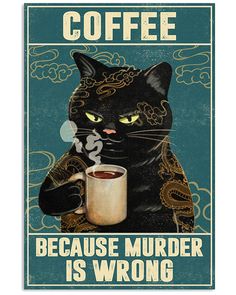 Kitty Tattoos, Katt Grejer, Vintage Retro Decor, Cat Drinking, Retro Sign, Dessin Adorable, Cat Coffee