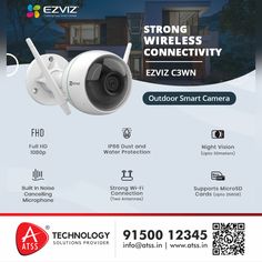 the flyer for an outdoor smart camera