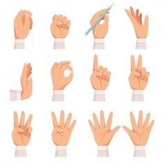 hand gestures and fingers showing the number one