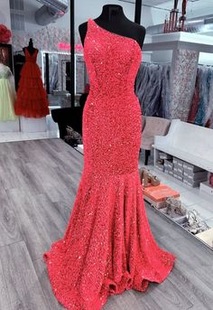 Sequin Gown, Red Sequin, Occasion Dresses, Dress Shop, Prom Dresses