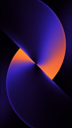 an orange and blue background with curves