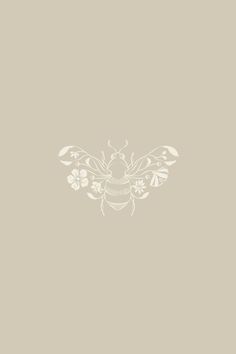 an image of a bee with flowers on it's back wall decal sticker