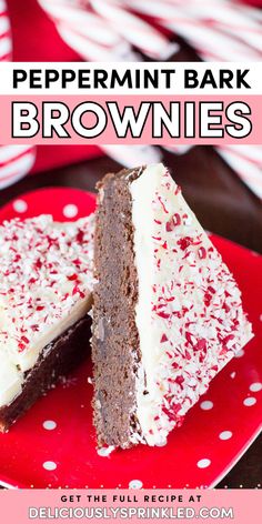 A perfect Christmas dessert idea! Your sweet treats to make at home must have these easy Peppermint Bark Brownies. With a layer of white chocolate and crushed candy canes, these double fudge brownies are delicious! Save this easy holiday baking recipe! Holiday Baking Recipes Easy, Peppermint Bark Brownies, Easy Peppermint Bark, Easy Holiday Baking, Perfect Christmas Dessert, Peppermint Bark Recipes, Easy To Make Snacks