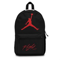 Air Jordan Backpack Have you got room for all that? With our roomy and durable backpack, you will! This bag is made from spun polyester and weights 1.3 lbs, just enough to be light, strong and long-lasting. Grab it, stow it, throw it onto the seat next to you, this backpack can take it, and so will you, wherever you go! .: 100% polyester .: Lightweight and waterproof .: Adjustable shoulder straps .: Blank name tag sewn inside .: NB! Size variance +/- 0.5" .: NB! Dashed lines used in the cut & sew process may be visible in the front pocket's interior .: Assembled in the USA from globally sourced parts Jordan Backpack, Durable Backpack, Sewing Tags, Name Tag, Backpack Purse, Abs Workout, Shoulder Straps, Air Jordan, Air Jordans