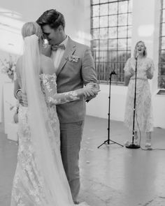 the bride and groom are getting ready to walk down the aisle