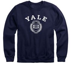 PRICES MAY VARY. COMFORTABLE AND SOFT – This Ivysport Yale University men’s and women’s long sleeve crewneck sweat shirt looks great and feels cozy. This Yale University logo printed crewneck sweatshirt is made from a comfortable 50% cotton and 50% polyester blend offering students and alumni the freshest Yale Bulldogs apparel, merchandise and swag perfect for tailgating on homecoming game day, parents’ weekend or for everyday wear. MADE IN THE USA – Our Yale University spirit wear and Yale Bull Yale Bulldogs, Heritage Logo, University Logo, Yale University, Spirit Wear, Crew Neck Shirt, Crew Sweatshirts, Logo Color, College Outfits