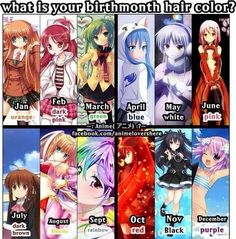 I GOT RAINBOW Anime Horoscope, Anime Zodiac, Hair Dark, Birthday Hair, Trendy Hair, A Silent Voice