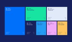 an image of a bunch of different colors on a blue background with the same color scheme