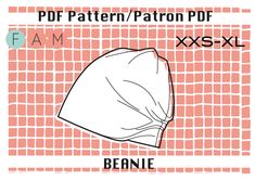 the beanie pattern is shown in black and white