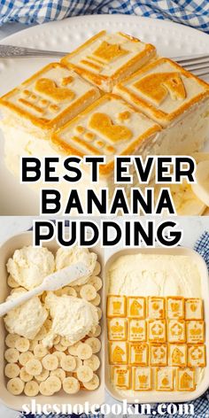 Paula Deen's banana pudding on a white plate. Banana Pudding Chessman Cookies, Best Banana Pudding Ever, Chessmen Cookies, Easy Banana Pudding