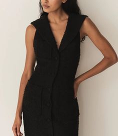 Alexandria Dress - Black | DÔEN Four Patch, Sailor Fashion, Fall 24, Sleep And Loungewear, Lingerie Sleepwear, Covered Buttons, Midi Length, Dress Black, Dress To Impress