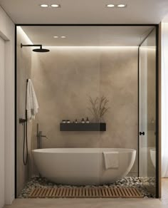 Tren Kamar Mandi Minimalis Terbaru, Desain Kamar Mandi Minimalis Sederhana Bathroom Decor Luxury, Washroom Design, Bathroom Redesign, Toilet Design, Tile Designs, Bathroom Tile, House Bathroom, Modern Bathroom Design