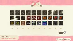 an animal crossing game is shown with many pictures on the screen, including letters and numbers