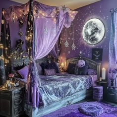 Whisimgoth Bedroom, Romantic Goth Room, Whimsigoth Bedroom, Goth Bedroom Ideas, Whimsy Goth Bedroom, Goth Bedroom, Whimsical Bedroom, Old Souls, Gothic Bedroom