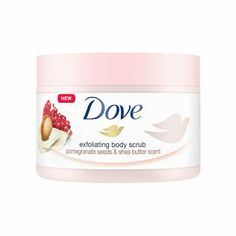 Dove Pomegranate Body Scrub, Dove Exfoliating Scrub, Body Scrub Dove, Christmas Wishlist Items, Self Care Products Smell Good, Dove Pomegranate, Dove Scrub, Dove Body Scrub, Dove Products