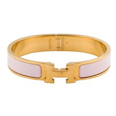 Hermes Clic H Bracelet. 18k Gold Plated. Enamel. Size Pm. Hinge & Turn-Lock Closures. Total Weight: 38.7g Color: Pink Inside Circumference: 6.75” Width: 0.4” Cross Posted On Other Platforms & Could Sell Without Notice. No Returns Hermes Clic H Bracelet, H Bracelet, Hermes Jewelry, Womens Jewelry Bracelets, 18k Gold, Gold Plate, Plating, Women Jewelry, Turn Ons