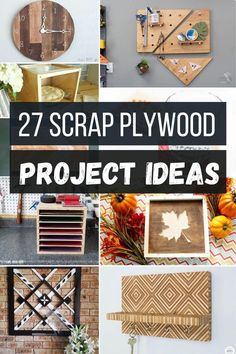 image collage of 9 scrap plywood project ideas with text overlay "27 scrap plywood project ideas" Printable Woodworking Plans, Plywood Projects, Wood Projects Plans, Woodworking Plans Beginner, Free Woodworking Plans, Woodworking Plans Diy