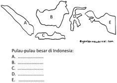 an outline map of the island of pulau - pelua besari indonesia