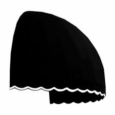 a black and white image of a hat with waves on it's side, against a white background