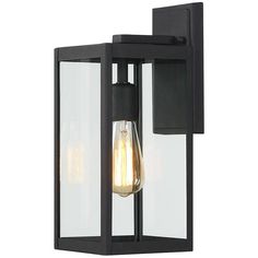 an outdoor wall light with two lights on it