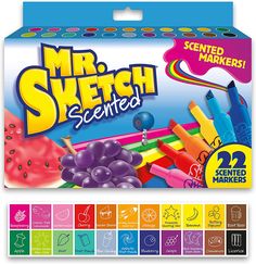 an assortment of colored crayons and markers for kids to use in the classroom