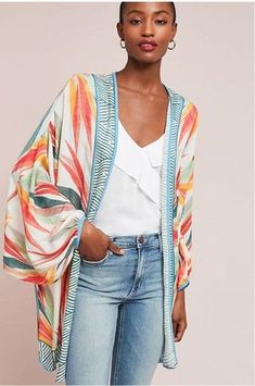 Kimono Outfits, Mode Kimono, Look Plus Size, Kimono Pattern, Kitenge, Splish Splash, Kimono Fashion, Look Fashion, Modest Fashion