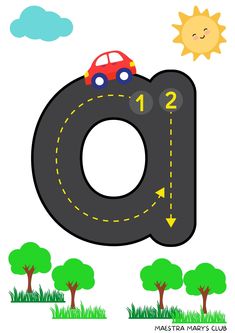 the letter d is for road with cars on it