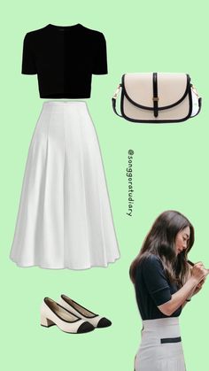 Yoon Hye Jin Shin Min A Hometown Cha Cha Cha KDrama Inspired Outfit Black & White OOTD Hometown Cha Cha Cha Outfit, Shin Min Ah Fashion, White Ootd, Hometown Cha Cha, Hometown Cha Cha Cha, Simple Style Outfits, Everyday Fashion Outfits, Everyday Fashion