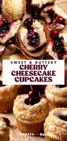 sweet and buttery cherry cheesecake cupcakes