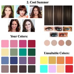 Cold Summer Color Palette, Colour Season, Dark Summer, Clothes Board