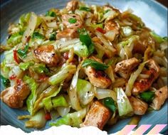 Chinese Chicken Cabbage Stir-Fry Chicken And Cabbage Stir Fry, Chinese Cabbage Stir Fry, Chicken Cabbage Stir Fry, Chicken Cabbage, Recipes Chinese, Sauteed Cabbage, Stir Fry Ingredients, Cabbage Stir Fry, Chicken And Cabbage