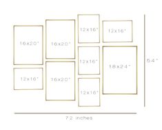 the size and width of each square frame