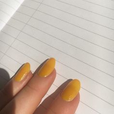 ☛ Hufflepuff Nails, Mango Yellow, Yellow Nail Art, Yellow Nails Design, Yellow Nail, Nails Aesthetic, Trendy Nail Art, Popular Nails, Yellow Nails