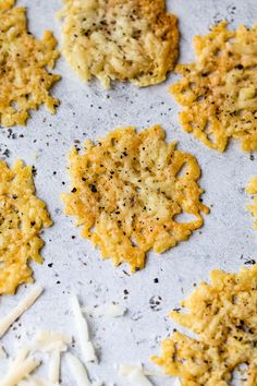 some food is laying out on a baking sheet