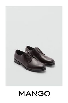 Take advantage of the best discount of the year with Black Friday, Leather-effect nappa, Classic-cut blucher style, Four-pass lace-up closure, Backstitched details, Rounded toe, Sole in the same color Suit Shoes, Shoes Brown, Mango Man, Formal Shoes, Casual Everyday, Derby, Black Friday, Singapore, Shoes Mens