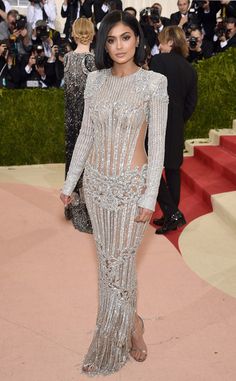 kim kardashian is seen on the red carpet at the 2016 met ball