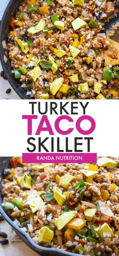 turkey taco skillet with rice and vegetables