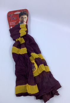 Harry potter yellow Burgundy striped Lightweight scarf. Lightweight Scarf, Brands Outlet, Harry Potter, Things To Sell, Yellow, Clothes