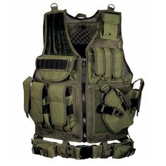 Overview: 1. High Quality： Made of durable and comfortable high-density 600D polyester with large strong zippers and mesh. The tactical undershirt is tough and great for CS games, airsoft, paintball, combat, and fighting. 2. Organizer： Our undershirt has 3 rifle magazines, 3 small equipment pockets, 1 pistol holster, 1 flashlight pouch, 1 interphone pocket, 1 accessory pocket, 1 removable bullet holder, 1 cell phone pouch, 1 internal mesh pocket for a water bag and 2 internal document pockets. 3 Swat Vest, Military Tactical Vest, Camo Gear, Molle Vest, Armor Vest, Military Vest, Combat Armor, Hunting Vest, Combat Training