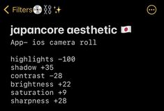 a screen shot of the japanese aesthetic app - los camera roll, which has been downloaded