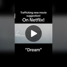 a black and white sign with the words on netflix dream written in it's center