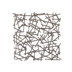 a bunch of nails that are in the shape of a rectangle on a white background