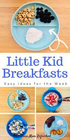 toddler breakfast ideas for the week