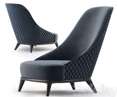 an upholstered chair and footstool are shown in two different positions, one with